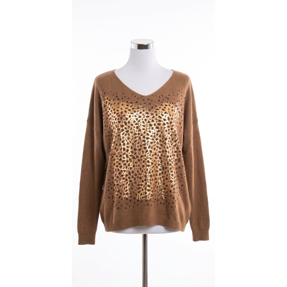 NEW GIGI MODA idalia cheetah sweater in rust